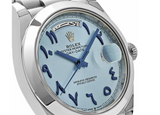 Rolex Day-Date 228206 Platinum Ice Blue Arabic Dial Smooth Dial