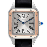 Cartier Santos Dumont Large Steel Rose Gold Mens Watch