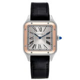 Cartier Santos Dumont Large Steel Rose Gold Mens Watch